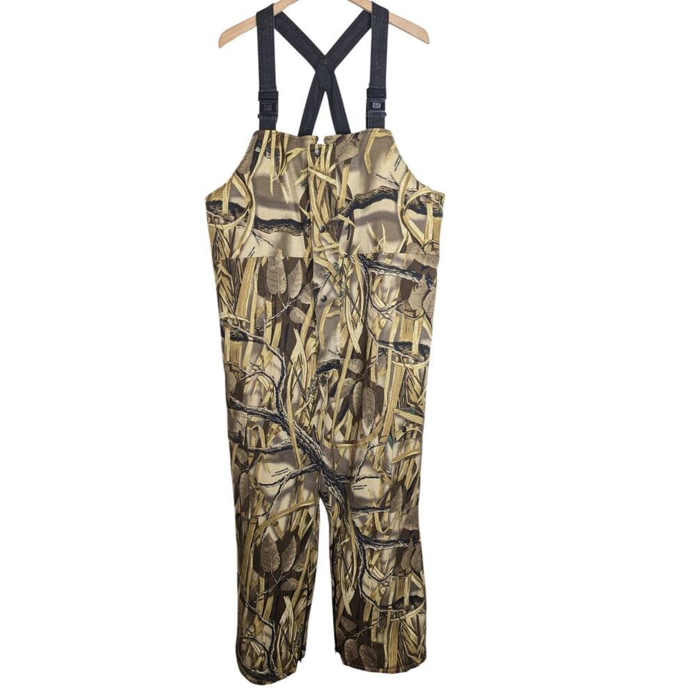 Gore-Tex 10X Camouflage Hunting Bibs Sz XL Advantage Wetlands Rainwear Insulated